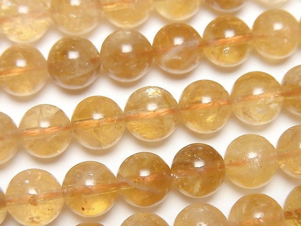 [Video]Citrine AA Round 8.5mm half or 1strand beads (aprx.15inch/36cm)