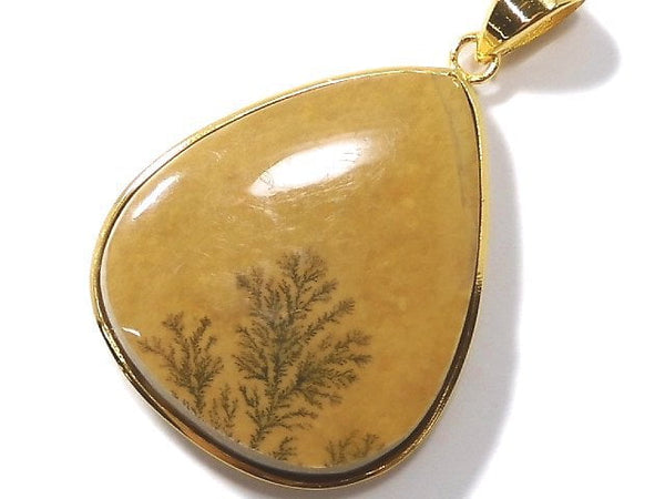 [Video][One of a kind] Dendrite Jasper Pendant 18KGP NO.44