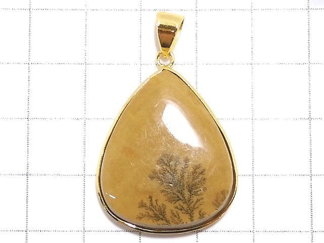 [Video][One of a kind] Dendrite Jasper Pendant 18KGP NO.44