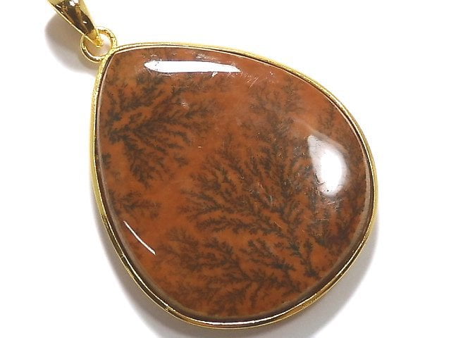 [Video][One of a kind] Dendrite Jasper Pendant 18KGP NO.45