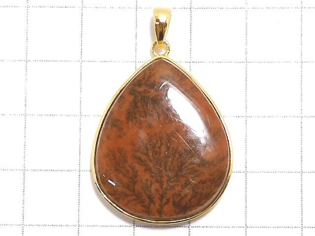 [Video][One of a kind] Dendrite Jasper Pendant 18KGP NO.45