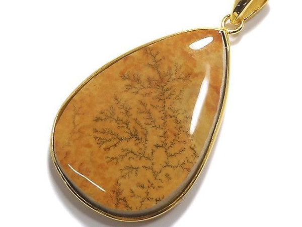 [Video][One of a kind] Dendrite Jasper Pendant 18KGP NO.46