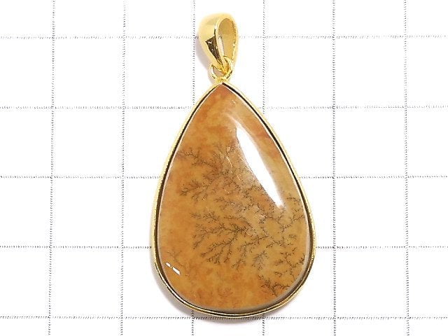 [Video][One of a kind] Dendrite Jasper Pendant 18KGP NO.46