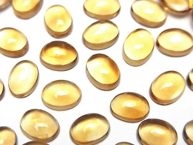 [Video]High Quality Brandy Citrine AAA Oval Cabochon 8x6mm 3pcs