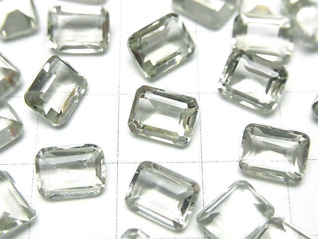 [Video]High Quality Green Amethyst AAA Loose stone Rectangle Faceted 8x6mm 3pcs