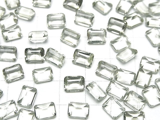 [Video]High Quality Green Amethyst AAA Loose stone Rectangle Faceted 8x6mm 3pcs