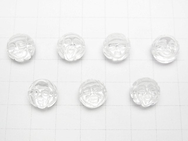 [Video] Carved Seven Lucky Gods! Crystal AAA Round 12mm 1strand (7pcs)