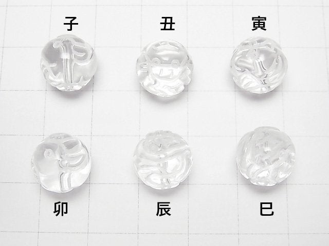 [Video] Carved of the Zodiac! Crystal AAA Round 12mm [Horizontal] 1strand (12pcs)