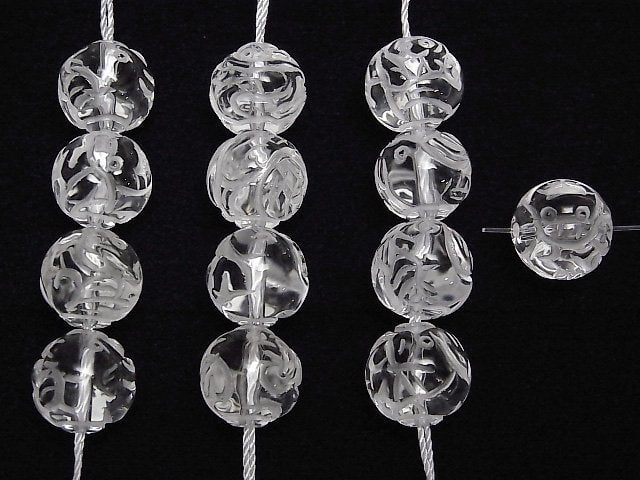 [Video] Carved of the Zodiac! Crystal AAA Round 12mm [Horizontal] 1strand (12pcs)