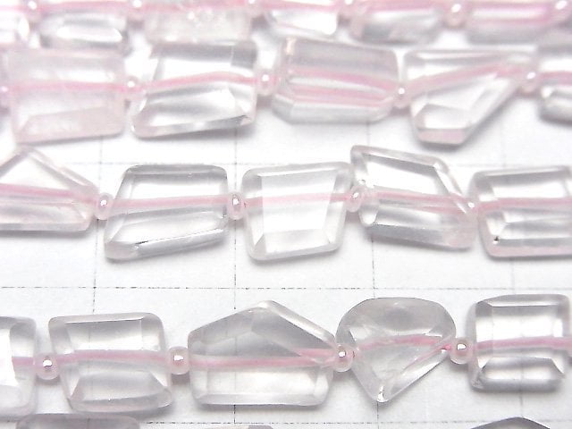 [Video]High Quality Rose Quartz AA++ Faceted Nugget half or 1strand beads (aprx.13inch/32cm)