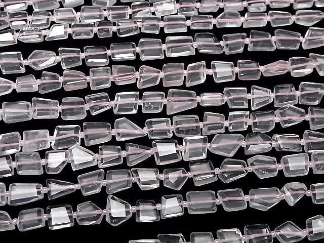 [Video]High Quality Rose Quartz AA++ Faceted Nugget half or 1strand beads (aprx.13inch/32cm)