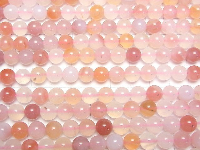 [Video] Pink color Botswana Agate Round 8.5mm 1strand beads (aprx.15inch/36cm)