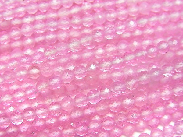 [Video]High Quality! Topaz AAA Faceted Round 3mm Pink Coated 1strand beads (aprx.15inch/37cm)