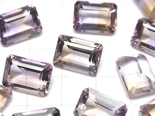 [Video]High Quality Ametrine AAA Loose stone Rectangle Faceted 14x10mm 1pc