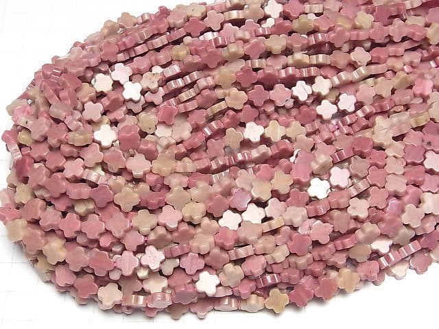 [Video]Siliceous Schist AA+ Flower motif 8x8x3mm 1strand beads (aprx.15inch/36cm)