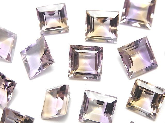 [Video]High Quality Ametrine AAA Loose stone Square Faceted 10x10mm 1pc