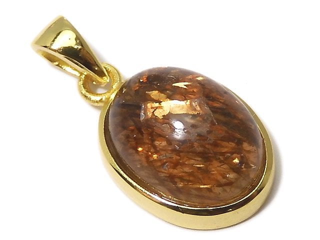 [Video][One of a kind] Copper Rutilated Quartz AAA Pendant 18KGP NO.133