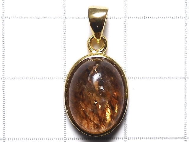 [Video][One of a kind] Copper Rutilated Quartz AAA Pendant 18KGP NO.133