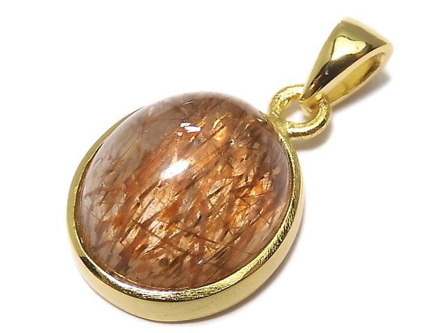 [Video][One of a kind] Copper Rutilated Quartz AAA Pendant 18KGP NO.134