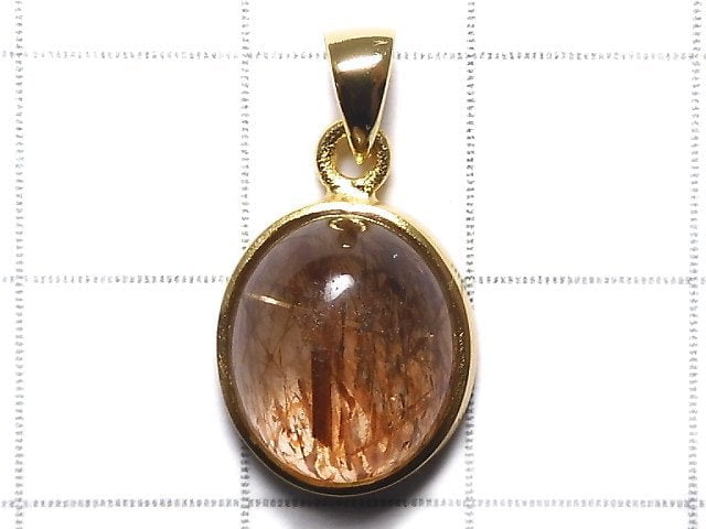 [Video][One of a kind] Copper Rutilated Quartz AAA Pendant 18KGP NO.134