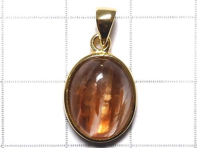 [Video][One of a kind] Copper Rutilated Quartz AAA Pendant 18KGP NO.136