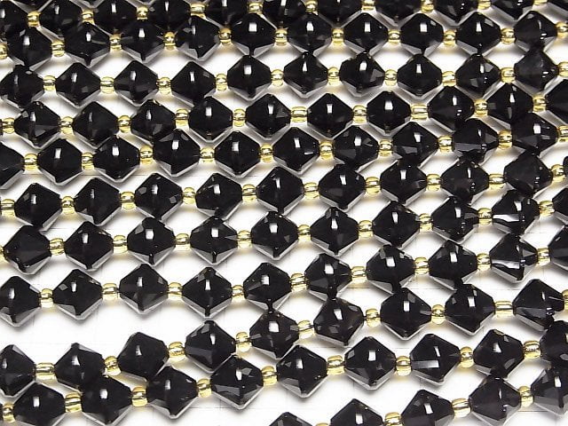 [Video]High Quality! Onyx AAA abacus cut 8x8x8mm 1strand beads (aprx.14inch/34cm)