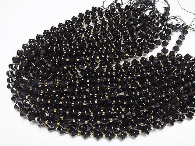 [Video]High Quality! Onyx AAA abacus cut 8x8x8mm 1strand beads (aprx.14inch/34cm)