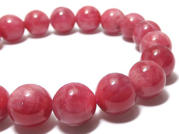 [Video][One of a kind] Brazilian Imperial Rhodonite AAA Round 10mm Bracelet NO.12