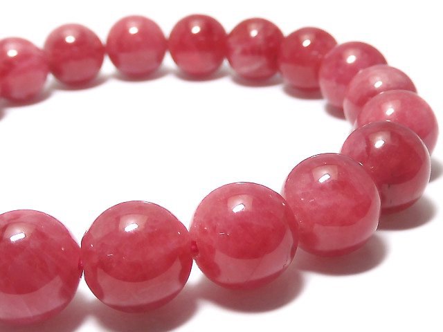 [Video][One of a kind] Brazilian Imperial Rhodonite AAA Round 10mm Bracelet NO.13