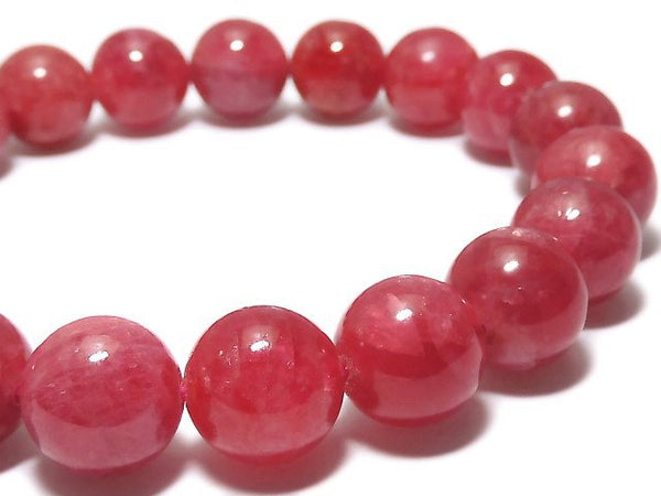 [Video][One of a kind] Brazilian Imperial Rhodonite AAA Round 10mm Bracelet NO.15