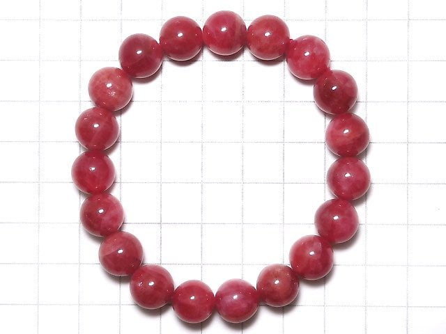 [Video][One of a kind] Brazilian Imperial Rhodonite AAA Round 10.5mm Bracelet NO.18