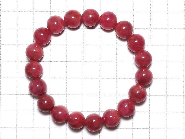 [Video][One of a kind] Brazilian Imperial Rhodonite AAA Round 10.5mm Bracelet NO.20