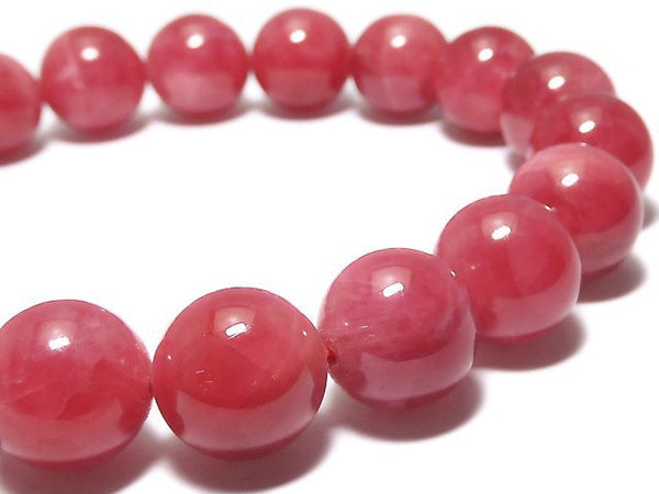 [Video][One of a kind] Brazilian Imperial Rhodonite AAA Round 10.5mm Bracelet NO.21