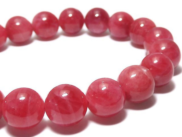 [Video][One of a kind] Brazilian Imperial Rhodonite AAA Round 10.5mm Bracelet NO.22