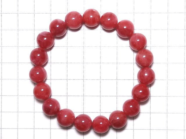 [Video][One of a kind] Brazilian Imperial Rhodonite AAA Round 10.5mm Bracelet NO.22