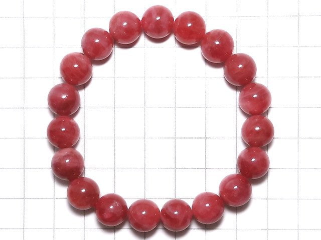 [Video][One of a kind] Brazilian Imperial Rhodonite AAA Round 10.5mm Bracelet NO.23