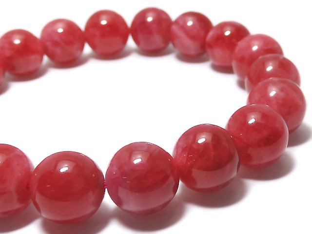 [Video][One of a kind] Brazilian Imperial Rhodonite AAA Round 10.5mm Bracelet NO.24