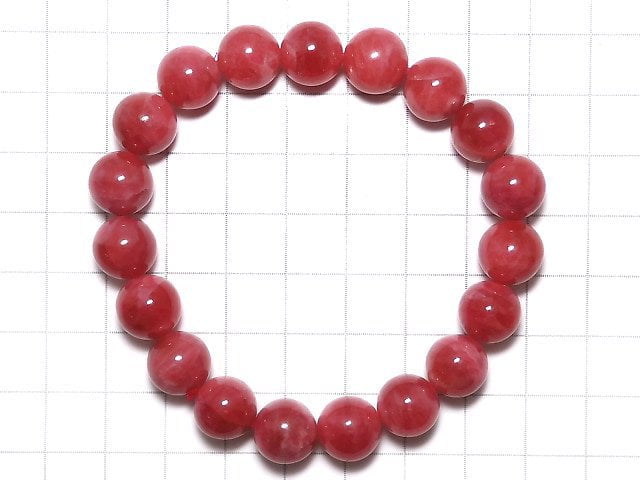 [Video][One of a kind] Brazilian Imperial Rhodonite AAA Round 10.5mm Bracelet NO.24