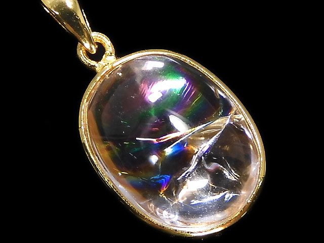 [Video][One of a kind] Iris Quartz AAA- Pendant 18KGP NO.38