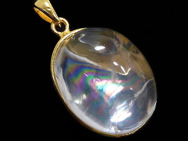 [Video][One of a kind] Iris Quartz AAA- Pendant 18KGP NO.41