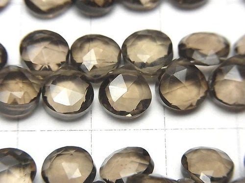 [Video]High Quality Smoky Quartz AAA- Chestnut Faceted Briolette half or 1strand beads (aprx.7inch/18cm)