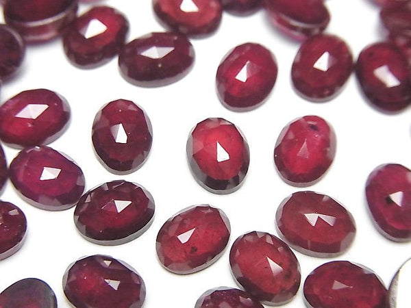 [Video]High Quality Ruby AAA- Oval Rose Cut 8x6mm 1pc