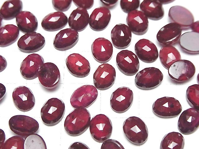 [Video]High Quality Ruby AAA- Oval Rose Cut 8x6mm 1pc