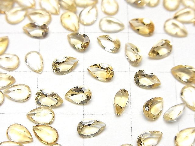 [Video]High Quality Citrine AAA Loose stone Pear shape Faceted 6x4mm 10pcs