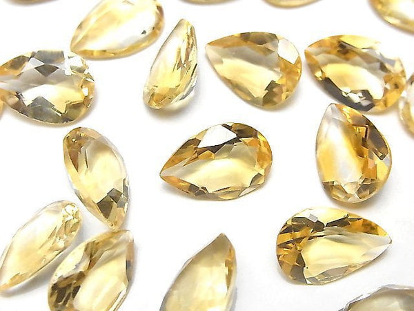 [Video]High Quality Citrine AAA Loose stone Pear shape Faceted 13x9mm 2pcs