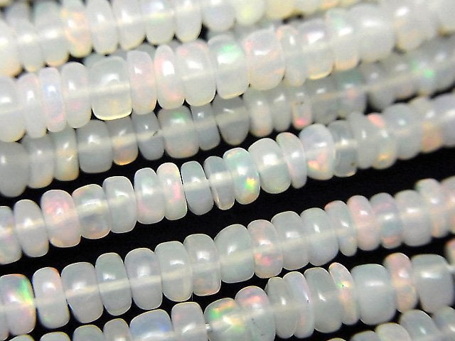 [Video] Ethiopian Opal AA++ Roundel half or 1strand beads (aprx.15inch/38cm)