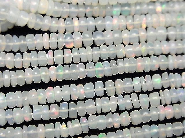 [Video] Ethiopian Opal AA++ Roundel half or 1strand beads (aprx.15inch/38cm)