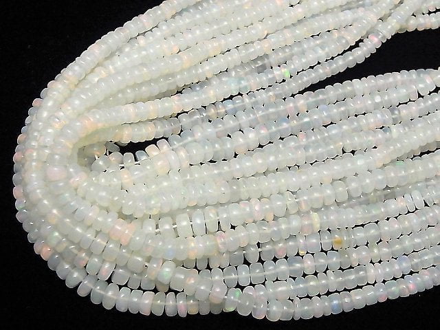 [Video] Ethiopian Opal AA++ Roundel half or 1strand beads (aprx.15inch/38cm)