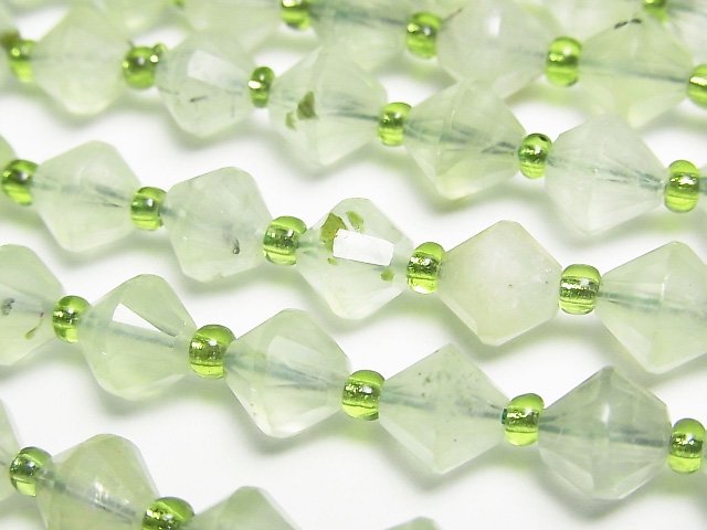 [Video]High Quality! Prehnite AA++ Abacus Cut 8x8x8mm half or 1strand beads (aprx.15inch/36cm)