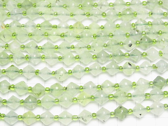 [Video]High Quality! Prehnite AA++ Abacus Cut 8x8x8mm half or 1strand beads (aprx.15inch/36cm)